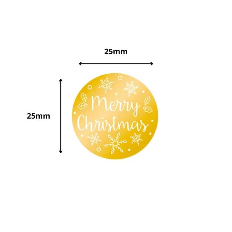 Etiqueta Circular Merry Christmas 1.000uds