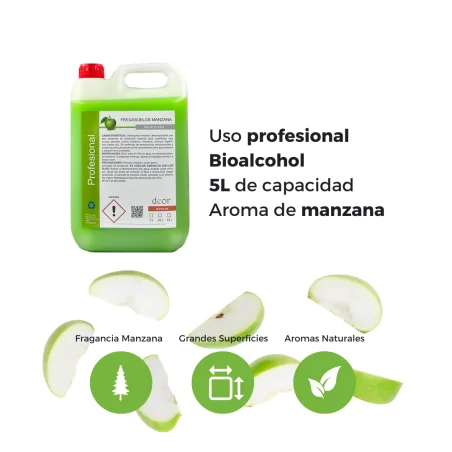 Fregasuelos Bioalcohol Manzana 5L