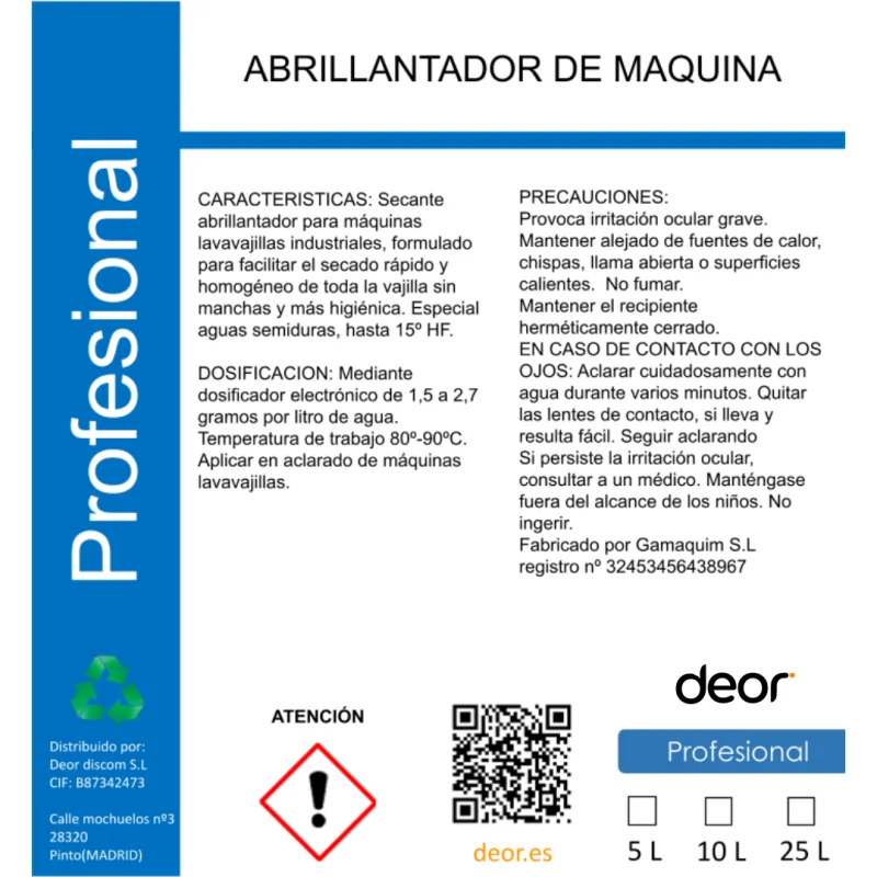 Abrillantador de Máquina 10L