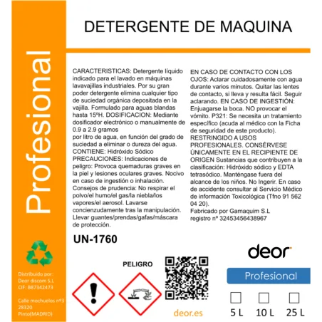 Detergente de Máquina 30kg