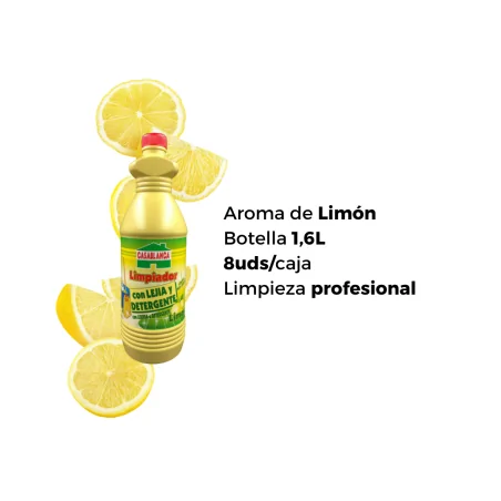 Lejía con Detergente Limón 1,6L