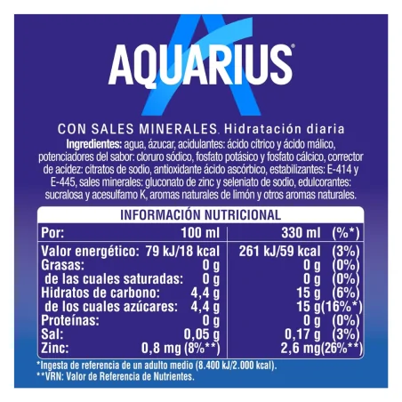 Aquarius Limón 33Cl 24 Uds