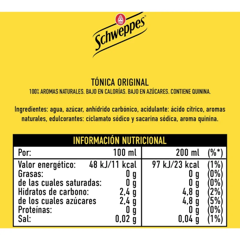Tónica Schweppes 24 Uds