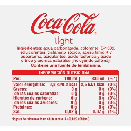 Cocacola Light Vr 237Ml 24 Uds