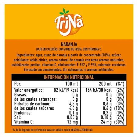 Trina Naranja 33Cl 24 Uds