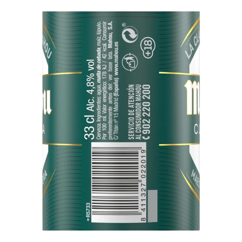 Mahou Clásica 33Cl 24Uds