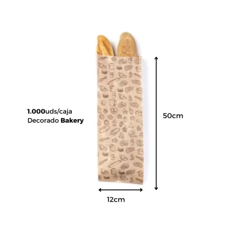Bolsa de Papel para 2 Barras Decorada 12x+6x50