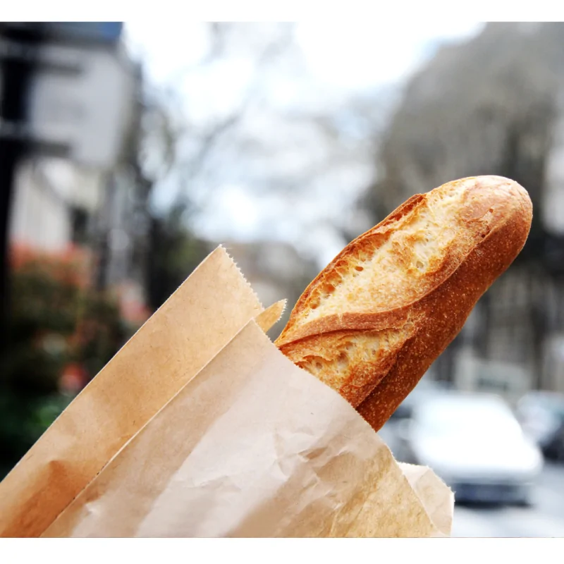 Bolsa de Papel para Baguette Decorada 9+5x58