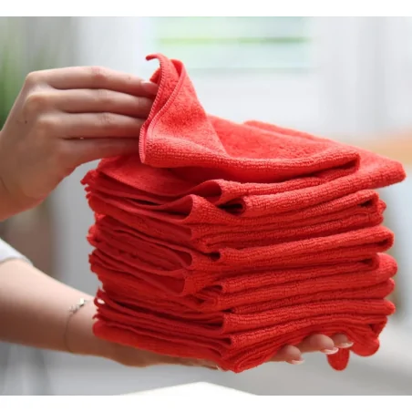 Bayeta Microfibra Roja 12uds