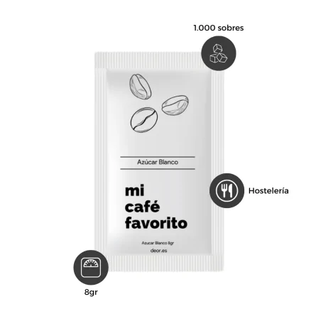 Azúcar Blanco 8gr 1.000uds