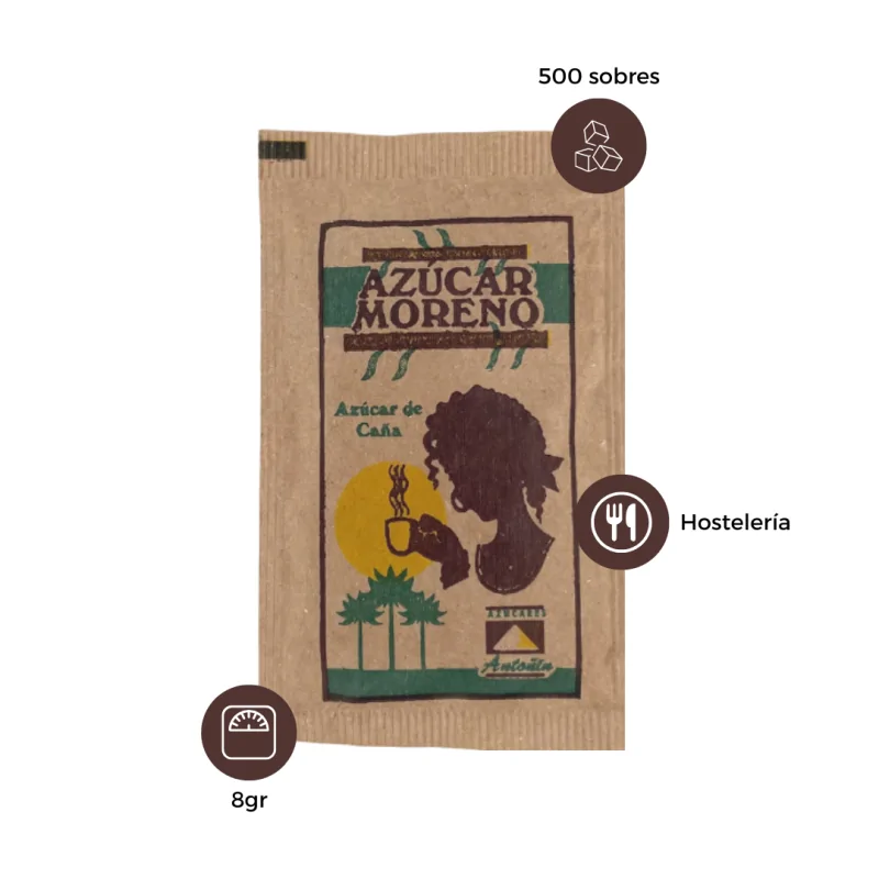 Azúcar Moreno 8gr 500uds