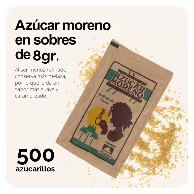 Azúcar Moreno 8gr 500uds