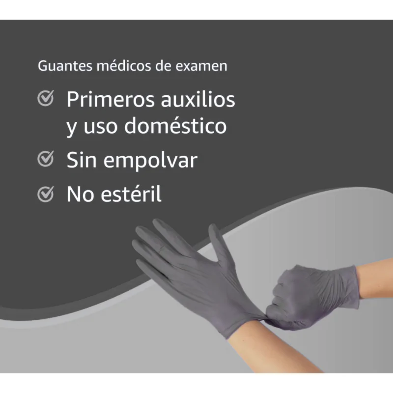 Guantes de Nitrilo Negro 100uds