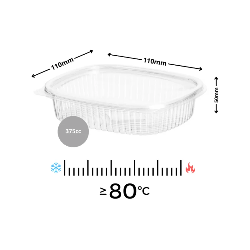 Envase OPS Cuadrado 375cc 50uds