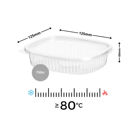 Envase OPS Cuadrado 750cc 50uds