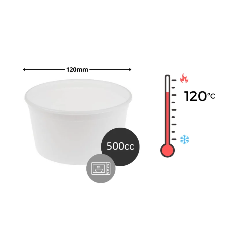 Tarrina PP 500cc 50uds