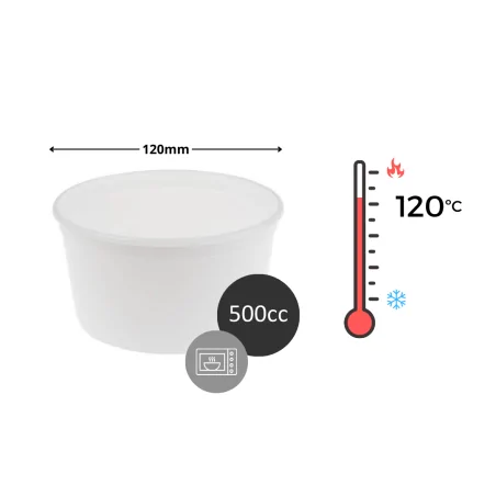 Tarrina PP 500cc 50uds