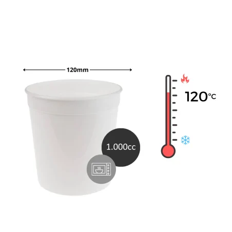 Tarrina PP 1.000cc 25uds