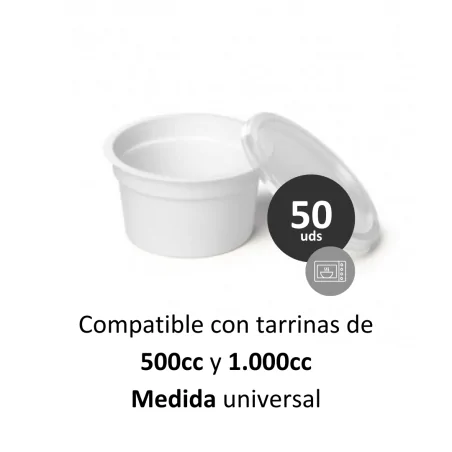 Tapa Tarrina PP 50Uds