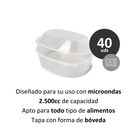 Envase Inyectado Bóveda 2.500cc 40uds