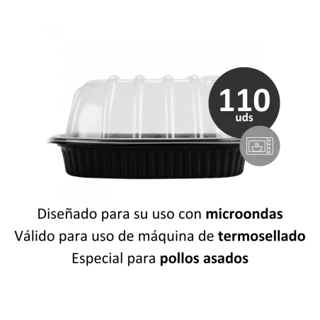 Envase Pollo Asado 110uds