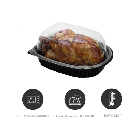 Envase Pollo Asado 110uds
