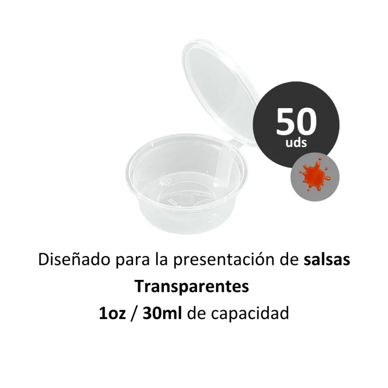 Salsero con Tapa 1oz 50uds