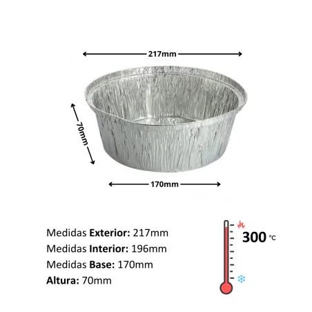 Envase Pollo Grande Aluminio 1.900cc 125uds