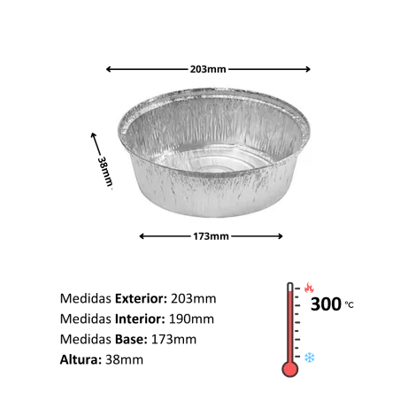 Envase Aluminio 980cc 125uds
