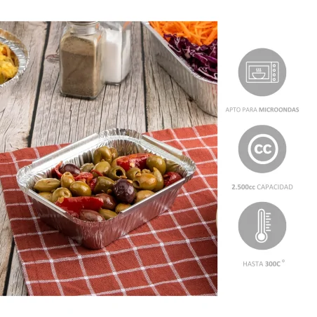 Plato Aluminio 470cc 200uds