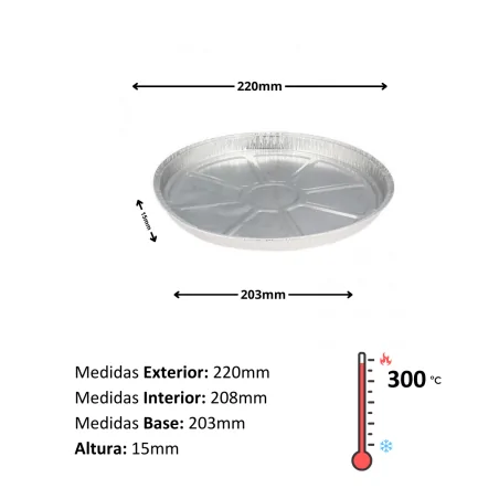 Plato Aluminio 470cc 200uds