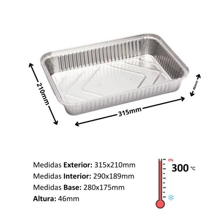 Envase Aluminio 2.200Cc 100uds