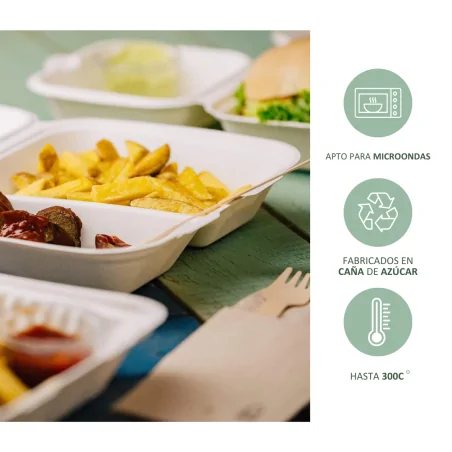 Envase Bio 2 Compartimentos 50 uds