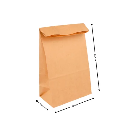 Bolsa de Papel Kraft Americana 20+12x37,5