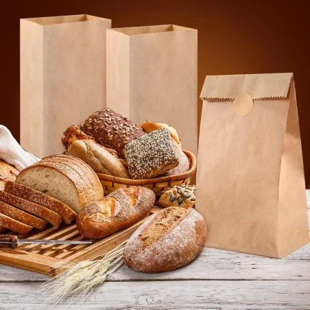 Bolsa de Papel Kraft Americana 25+15x45