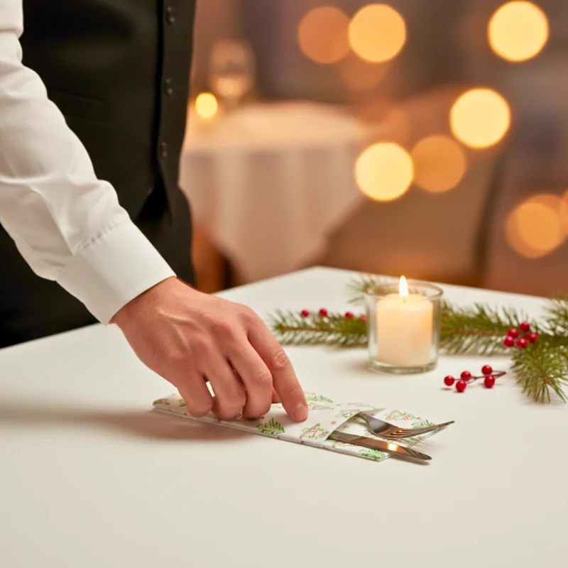 Servilleta Papel Kanguro Navidad Blanca