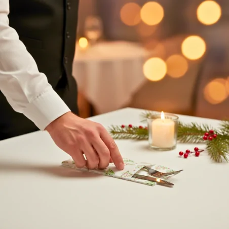 Servilleta Papel Kanguro Navidad Blanca