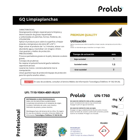 Limpia planchas 6Kg