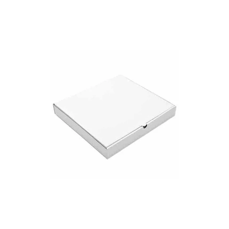 Caja Cartón Pizza Blanca Lisa 30x30x35cm 100 Uds