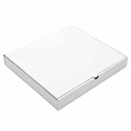 Caja Cartón Pizza Blanca Lisa 30x30x35cm 100 Uds