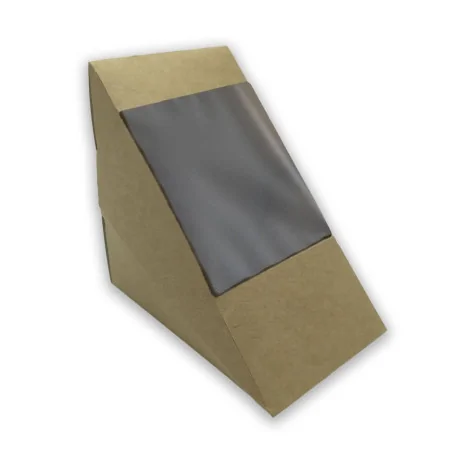 Envase de Cartón Kraft para Sandwich 72mm 50uds