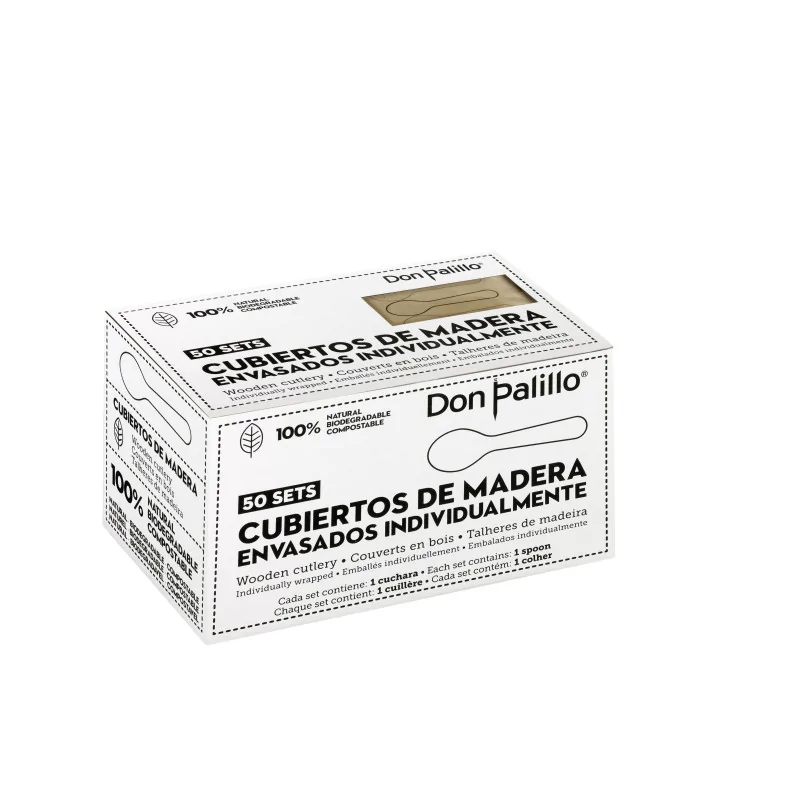 Set 4 Cub. Madera Cuchara 50 UDS