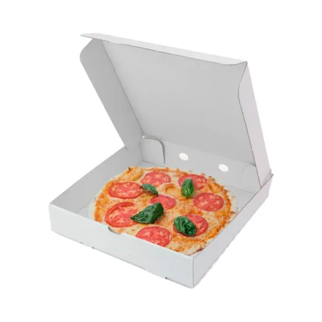 Caja Cartón Pizza Blanca Lisa 30x30x35cm 100 Uds