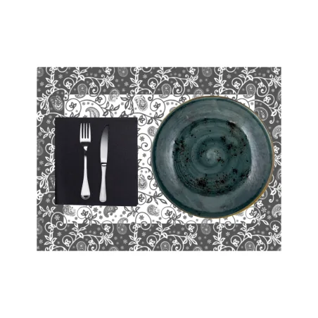 Mantel Papel 30X40 Cachemir Negro 500Uds