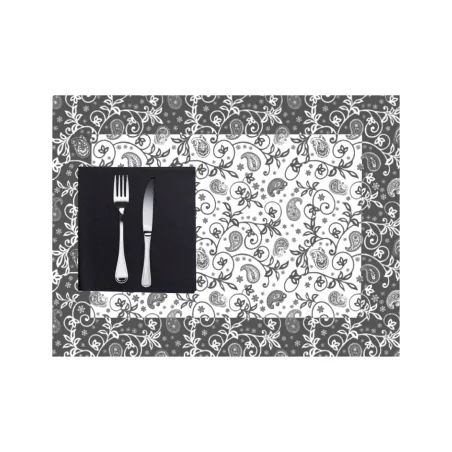 Mantel Papel 30X40 Cachemir Negro 500Uds