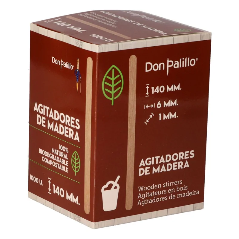 Agitadores De Madera 14Cm 500 Uds