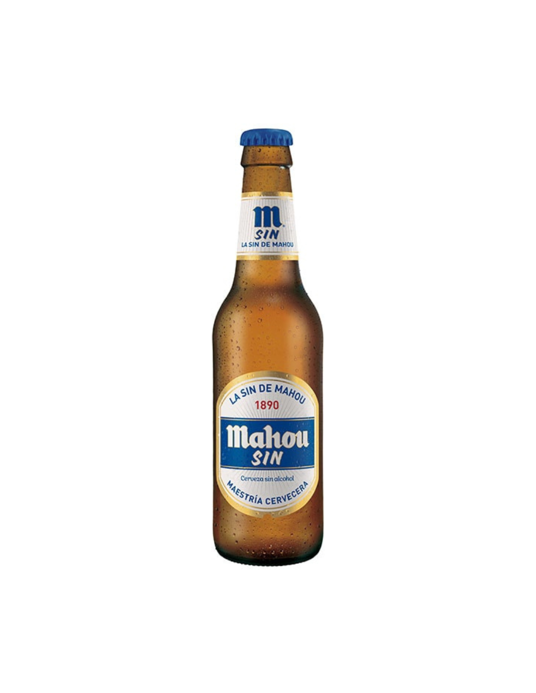 Cerveza Mahou 0,0 sin alcohol tostada pack de 6 botellas de 25 cl.