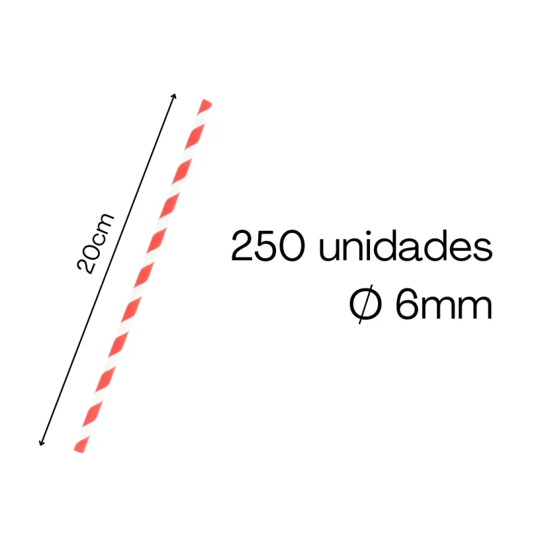 Pajitas de Papel Espiral Colores 250uds