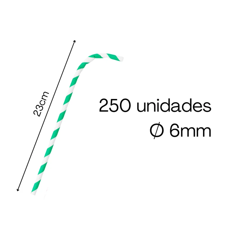 Pajitas de Papel Flex. Colores 250uds