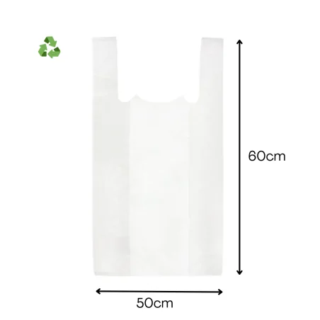 Bolsas Camiseta Blanca 50X60 100 Uds